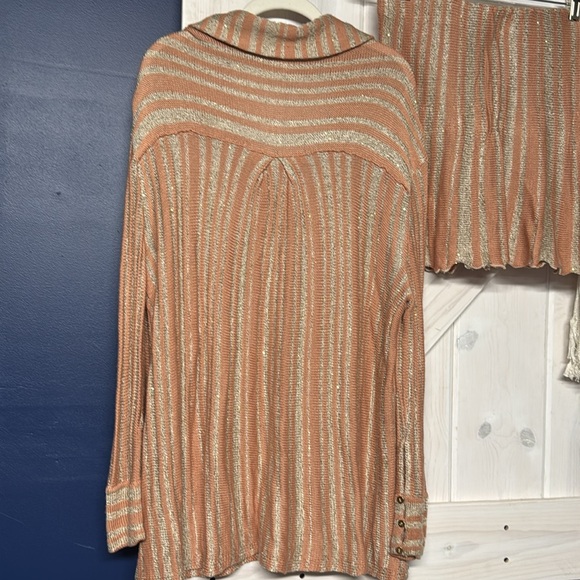 Free People Beach Bash Sweater Set Size Medium Peach Rare - Picture 9 of 9